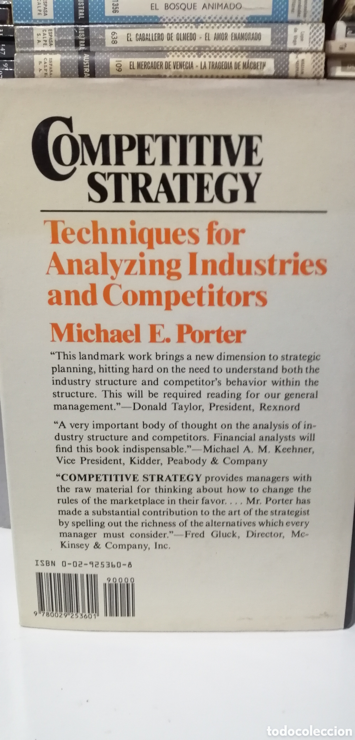 Libros de segunda mano: Competitive Strategy Michael E. Porter Techniques for Analyzing Industries and Competitors - Foto 4