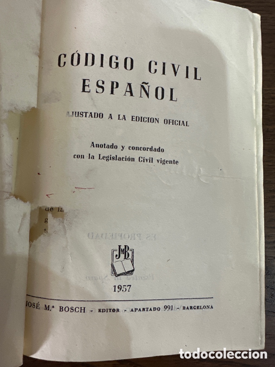 Libros de segunda mano: C&Oacute;DIGO CIVIL de 1957 - Foto 3