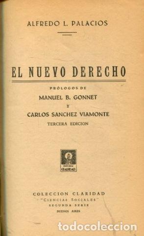 Libri di seconda mano: EL NUEVO DERECHO. - PALACIOS Alfredo L.