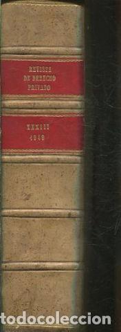 Libri di seconda mano: REVISTA DE DERECHO PRIVADO. TOMO XXXIII (ENERO-DICIEMBRE 1949). - VV.AA.