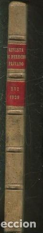 Libri di seconda mano: REVISTA DE DERECHO PRIVADO. TOMO XVI (ENERO-DICIEMBRE 1929). - VV.AA.
