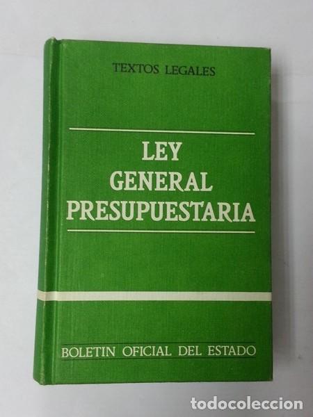 Libros de segunda mano: Ley General Presupuestaria - Foto 1