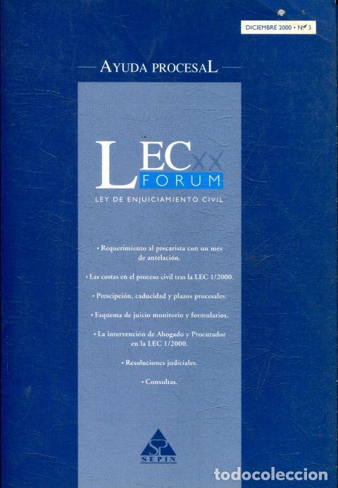 Libri di seconda mano: LEC FORUM. LEY DE ENJUICIAMIENTO CIVIL. - VV.AA.