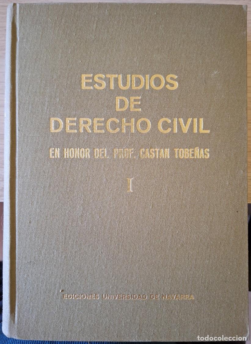 Libri di seconda mano: ESTUDIOS DE DERECHO CIVIL EN HONOR DEL PROF. CASTAN TOBE&Ntilde;AS. TOMO I. -