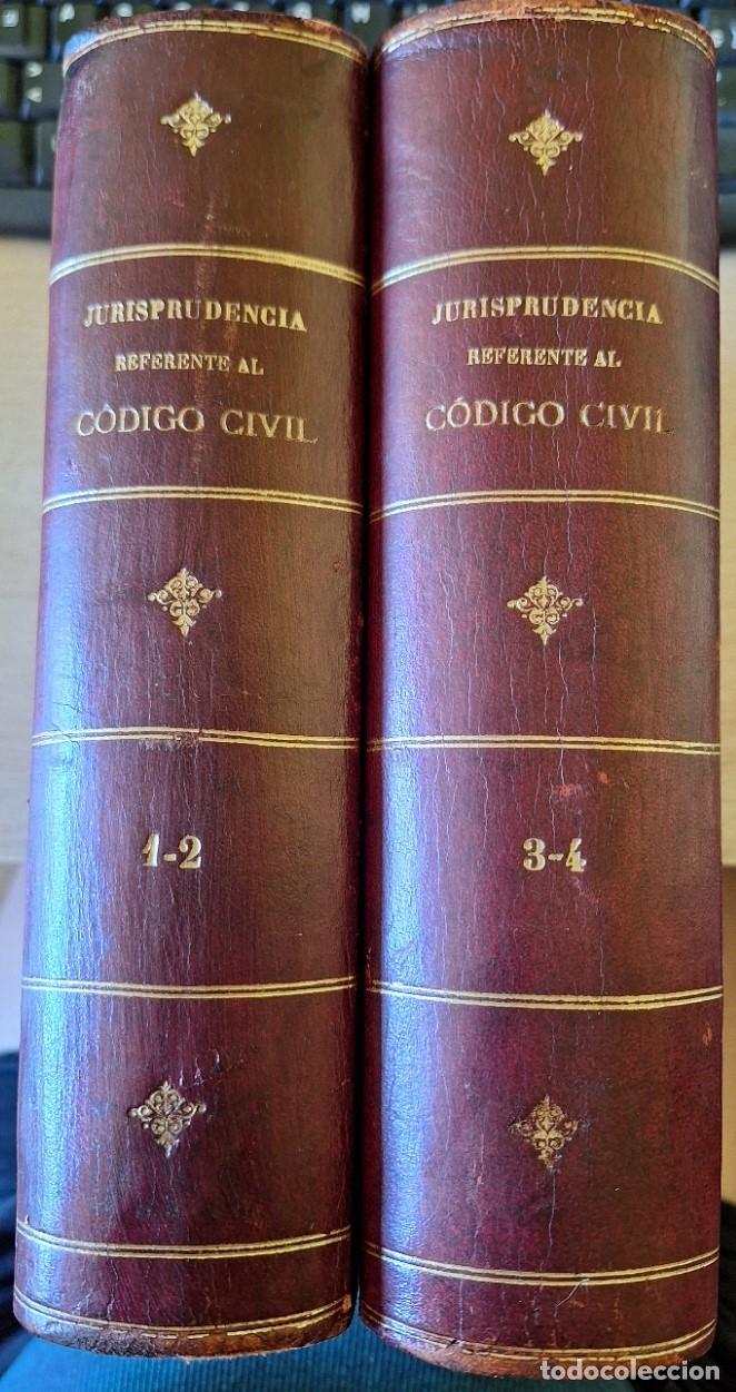 Libri di seconda mano: JURISPRUDENCIA REFERENTE AL CODIGO CIVIL GLOSADA, CONCORDADA Y SEGUIDA DE CUATRO INDICES PARA SU MAS