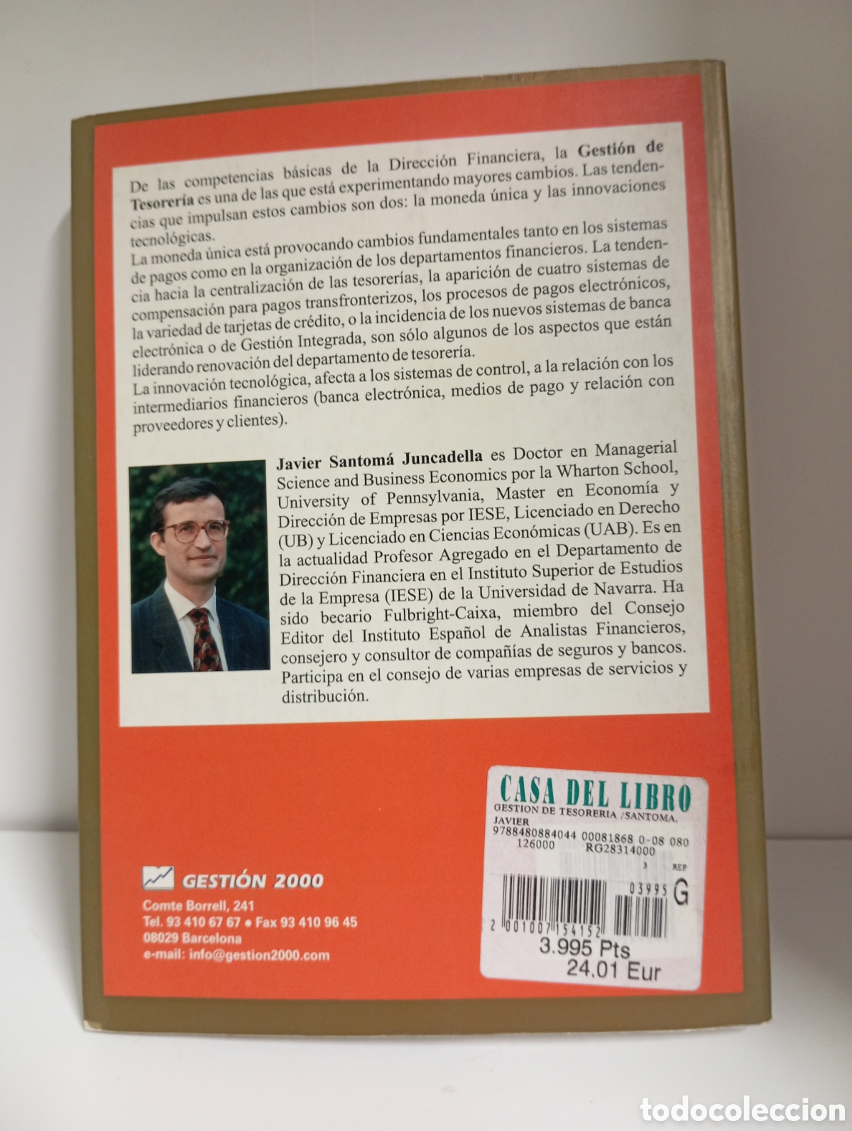 Libros de segunda mano: Gesti&oacute;n de tesorer&iacute;a. Javier Santom&aacute; - Foto 3