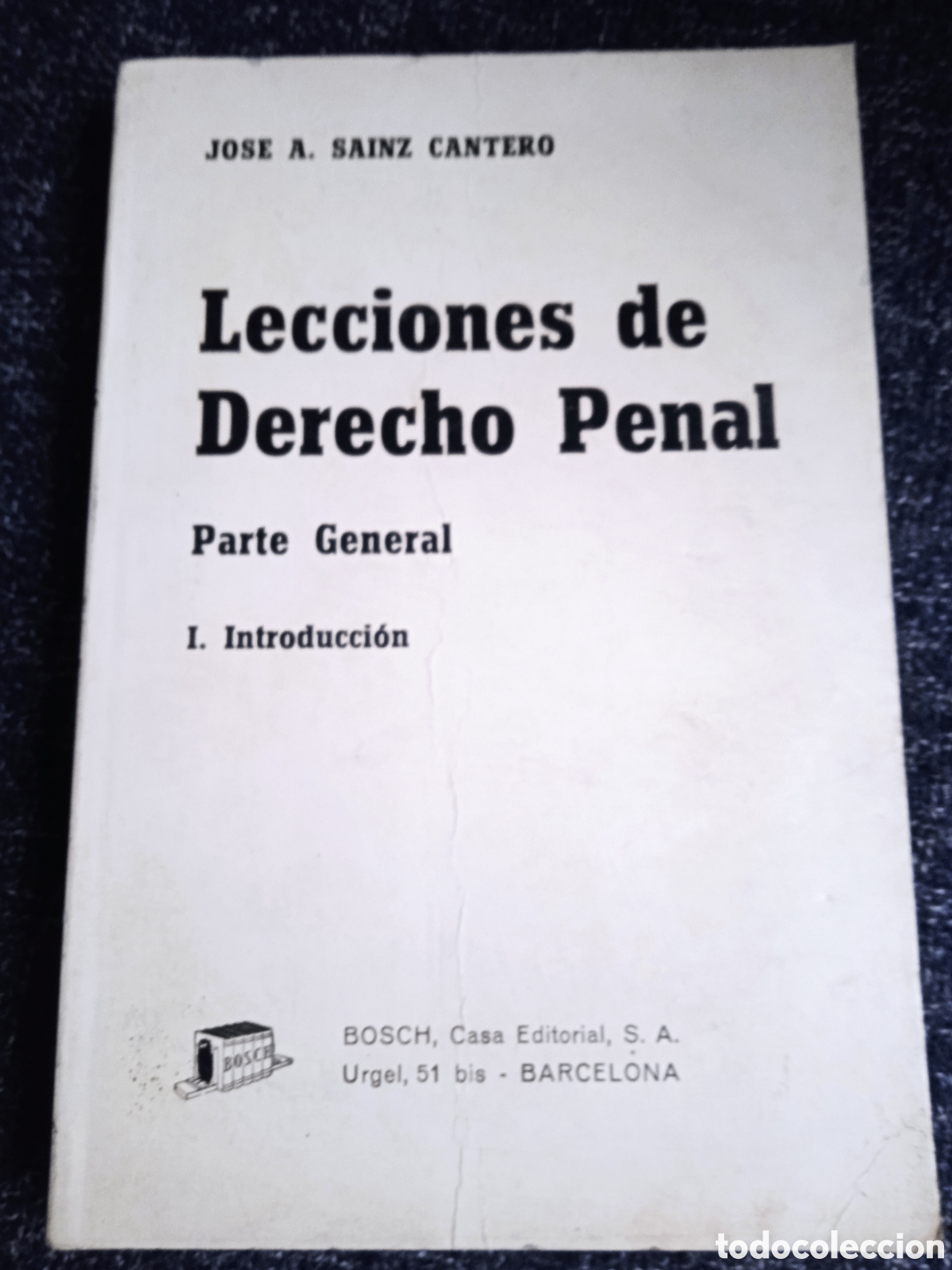 Libri di seconda mano: LECCIONES DE DERECHO PENAL I INTRODUCCION PARTE GENERAL - JOS&Eacute; A.S&Aacute;INZ CANTERO
