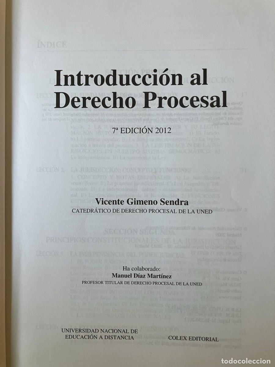 Libros de segunda mano: INTRODUCCI&Oacute;N AL DERECHO PROCESAL - Foto 2