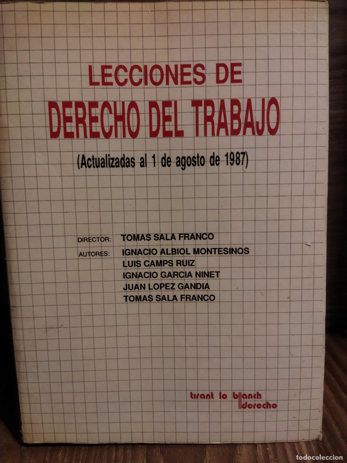 Libri di seconda mano: Lecciones de derecho del trabajo