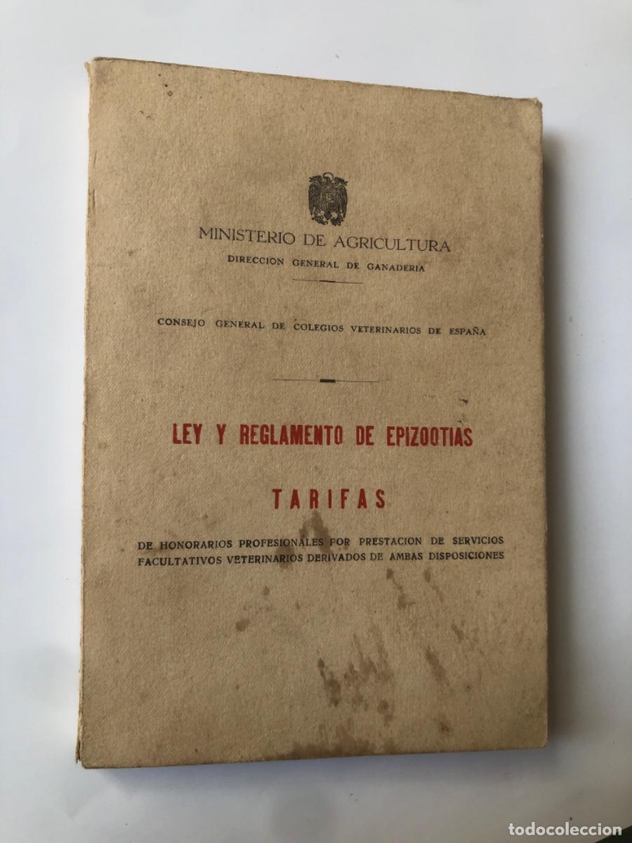 Libros de segunda mano: Ley y reglamento de epizootias - Foto 1
