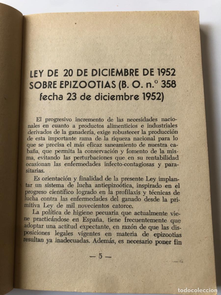 Libros de segunda mano: Ley y reglamento de epizootias - Foto 2