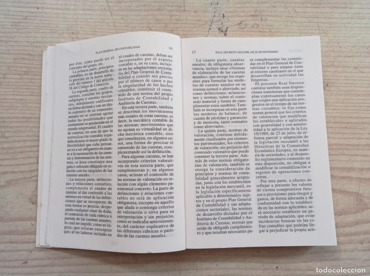 Libros de segunda mano: Plan General De Contabilidad - 1993 - Editorial Tecnos - Foto 4