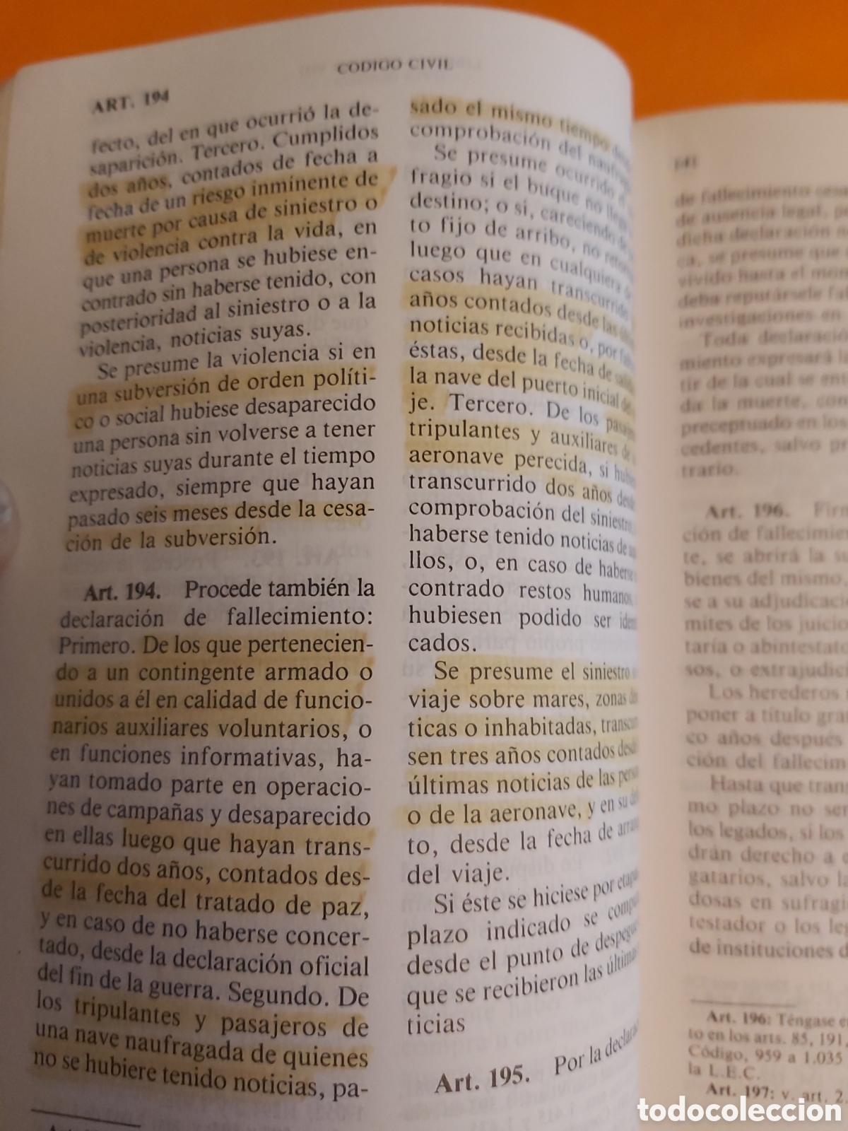 Libros de segunda mano: CODIGO CIVIL + LEGISLACION ECLESIASTICA TECNO 1990/91 - Foto 7