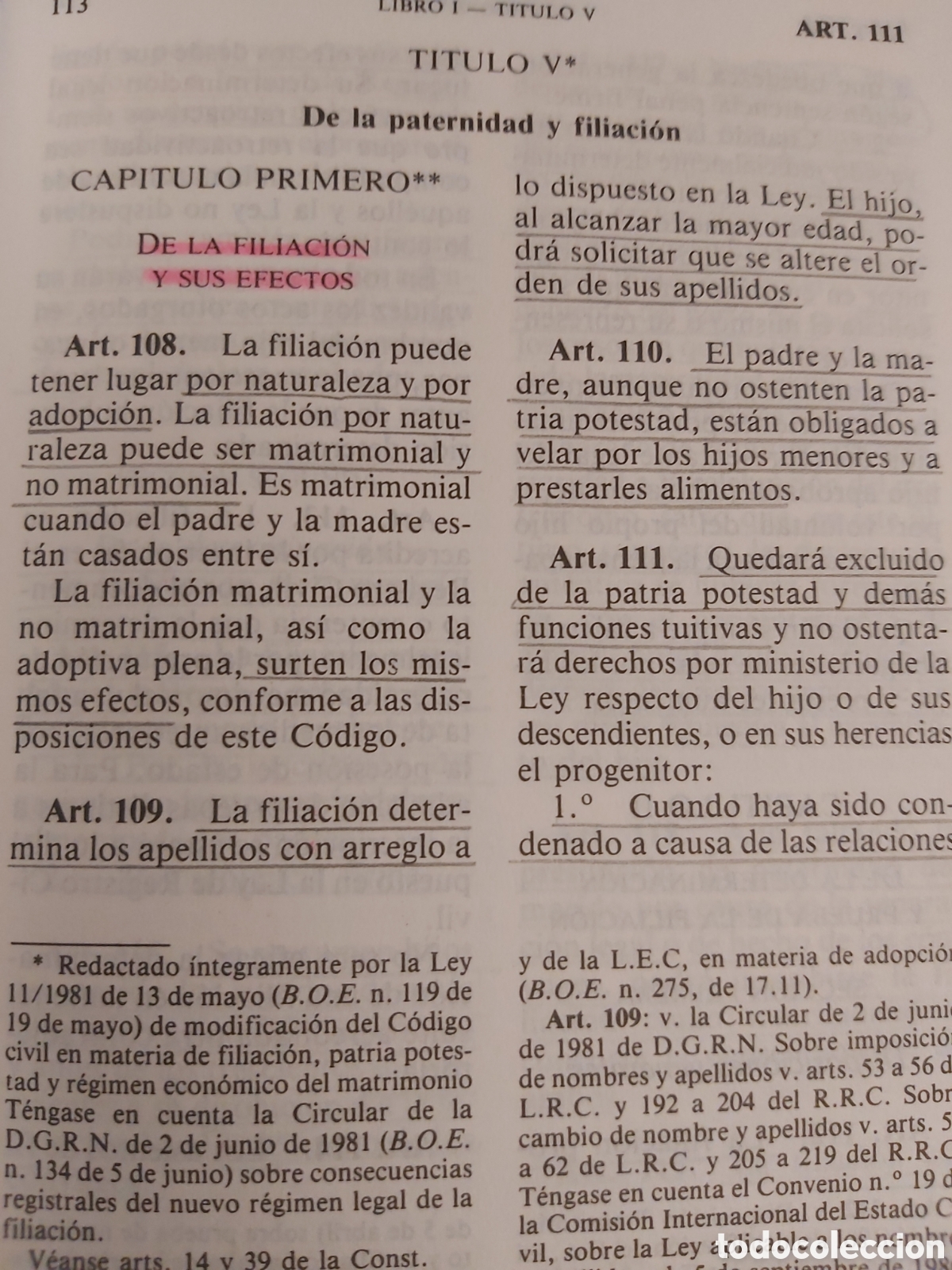Libros de segunda mano: CODIGO CIVIL + LEGISLACION ECLESIASTICA TECNO 1990/91 - Foto 8