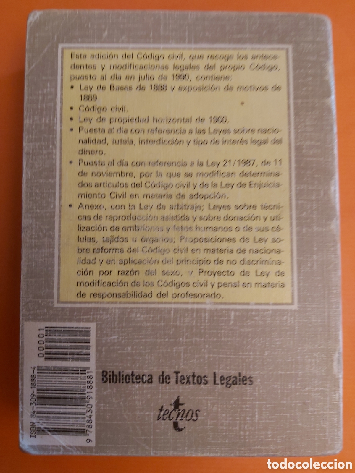 Libros de segunda mano: CODIGO CIVIL + LEGISLACION ECLESIASTICA TECNO 1990/91 - Foto 9