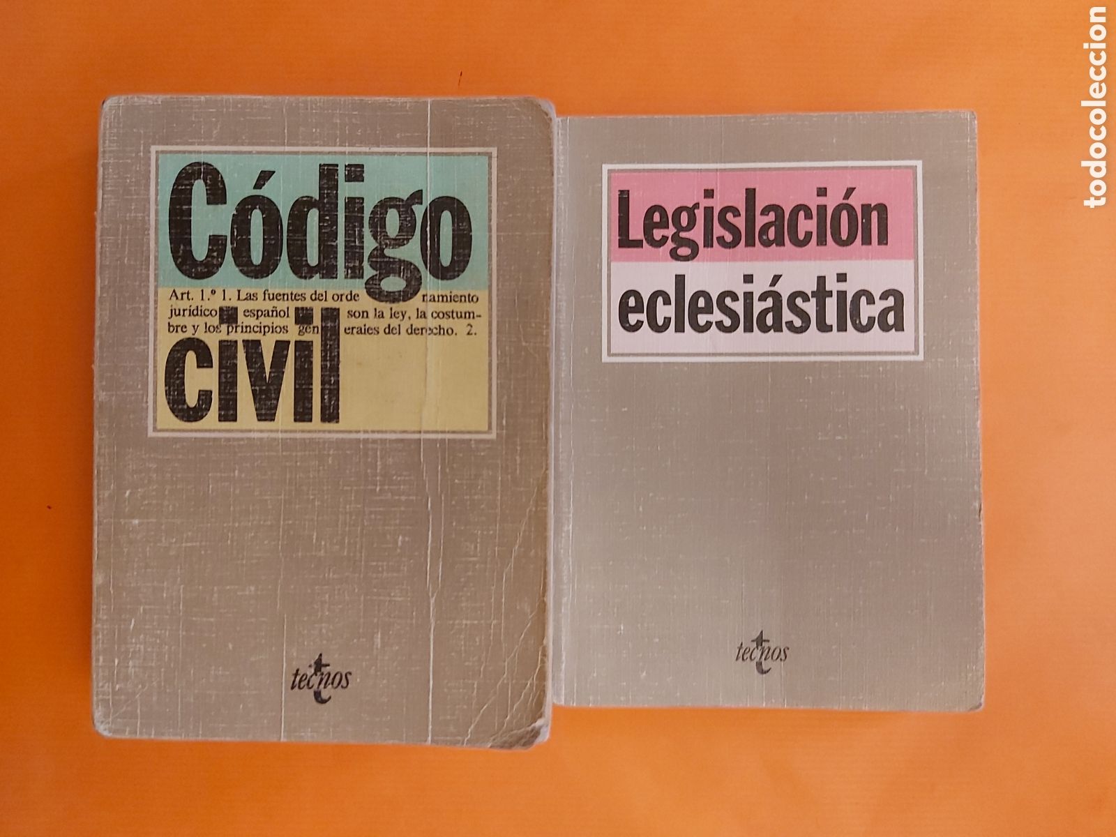 Libros de segunda mano: CODIGO CIVIL + LEGISLACION ECLESIASTICA TECNO 1990/91 - Foto 1