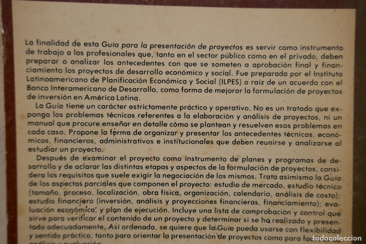 Libros de segunda mano: GU&Iacute;A PARA LA PRESENTACI&Oacute;N DE PROYECTOS - ILPES - Foto 19