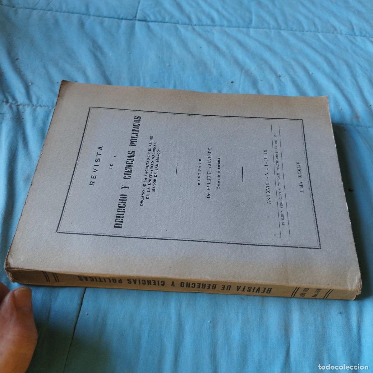 Libros de segunda mano: REVISTA DE DERECHO Y CIENCIAS POLITICAS / EMILIO F.VALVERDE / GV 63