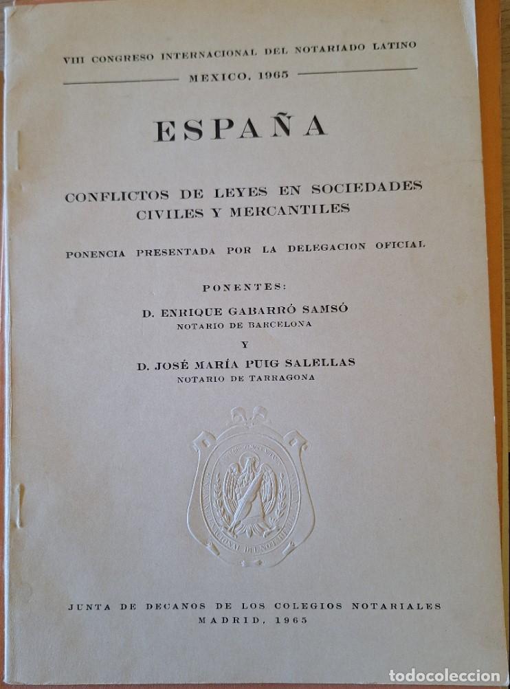 Libri di seconda mano: ESPA&Ntilde;A CONFLICTOS DE LEYES EN SOCIEDADES CIVILES Y MERCANTILES PONENCIA PRESENTADA POR LA DELEGACION