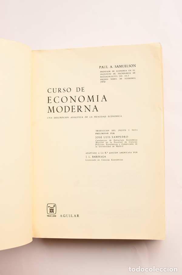 Libros de segunda mano: Curso de econom&iacute;a moderna - SAMUELSON, Paul A. - Foto 2