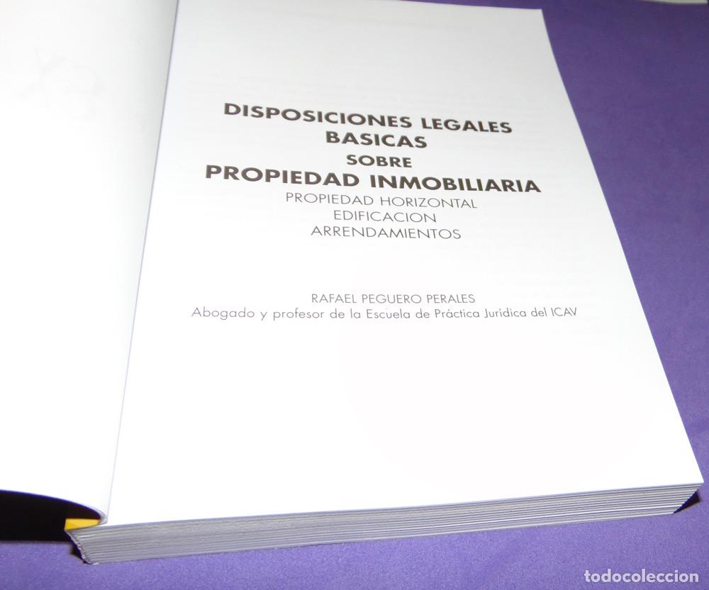 Libros de segunda mano: DISPOSICIONES LEGALES BASICAS SOBRE PROPIEDAD INMOBILIARIA, P. HORIZONTAL, EDIFICACI&Oacute;N ARRENTAMIENTO - Foto 6