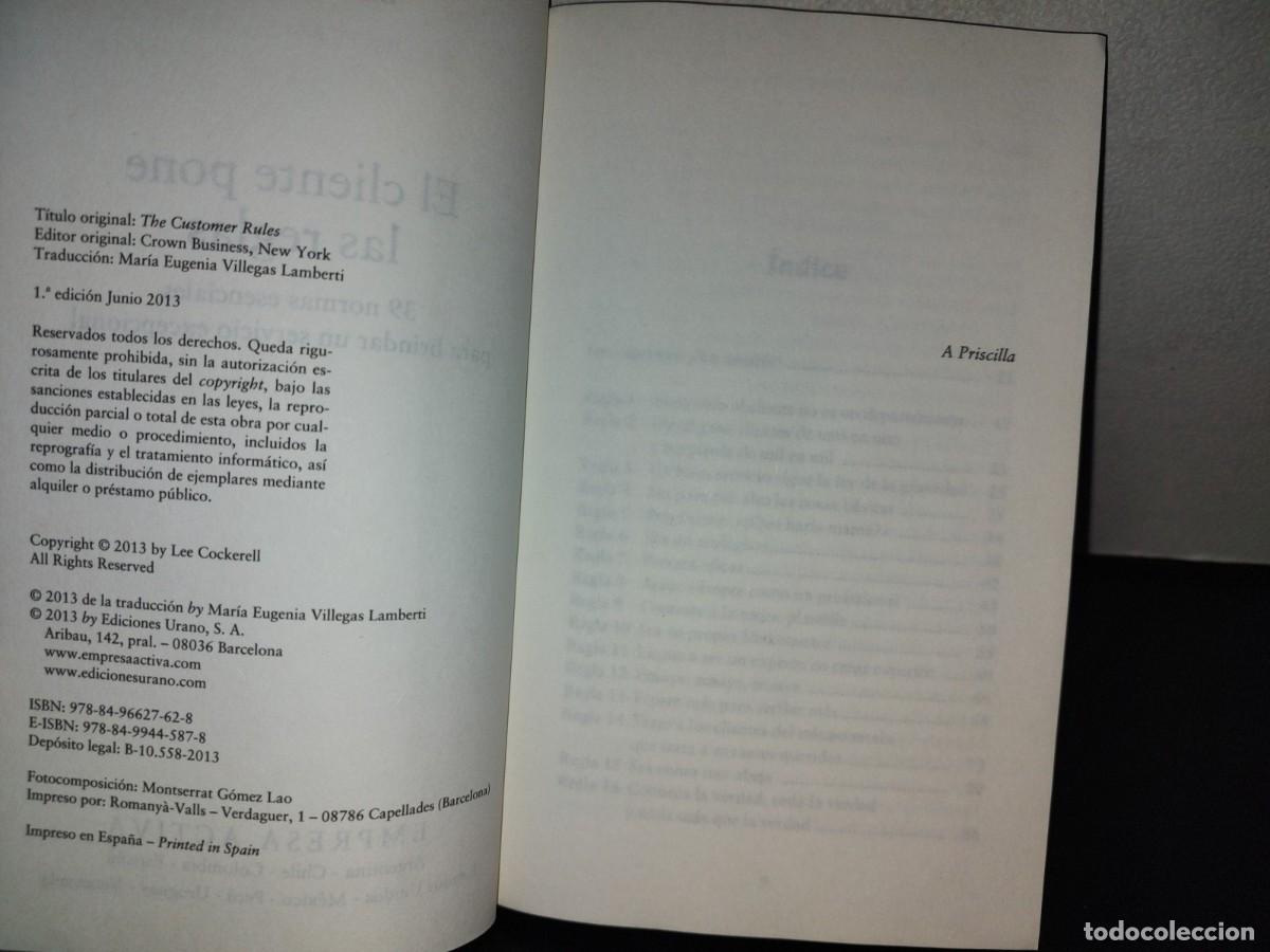 Libros de segunda mano: 113- EL CLIENTE PONE LAS REGLAS - LEE COCKERELL - 2013 - Foto 5