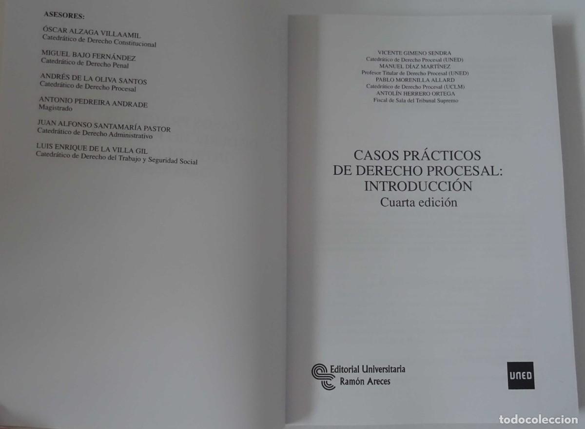 Libros de segunda mano: CASOS PR&Aacute;CTICOS DE DERECHO PROCESAL INTRODUCCI&Oacute;N - Foto 3