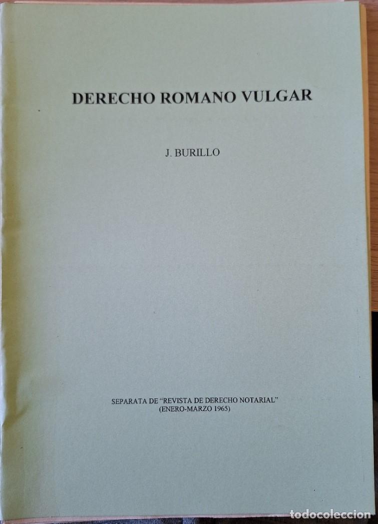 Libri di seconda mano: DERECHO ROMANO VULGAR. - BURILLO, J.
