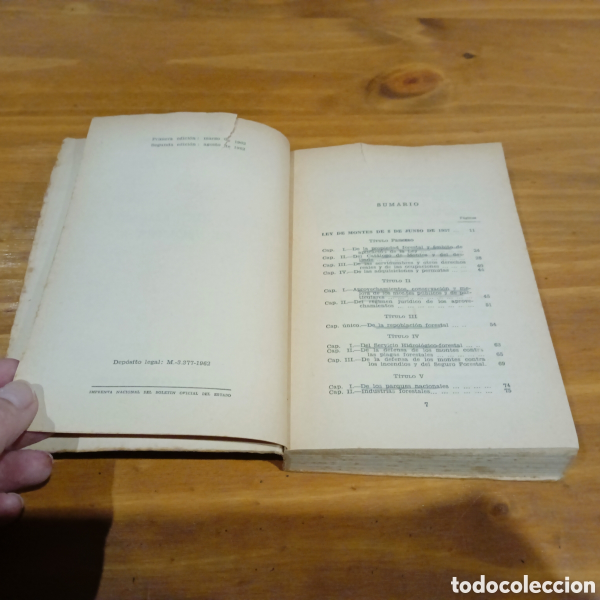 Libros de segunda mano: Textos legales. Ley y reglamento de montes - Foto 2