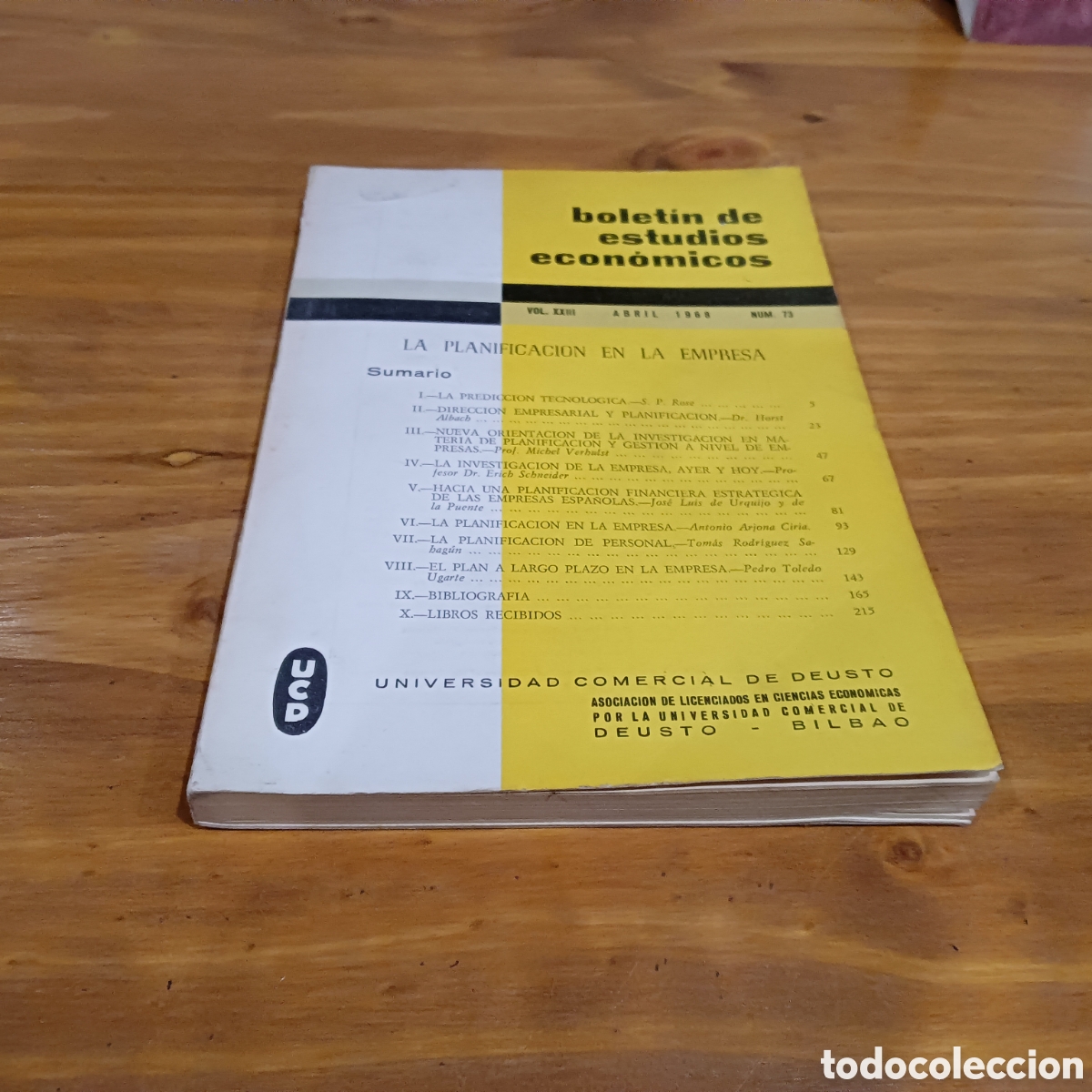 Second hand books: La planificaci&oacute;n en la empresa. Num 73
