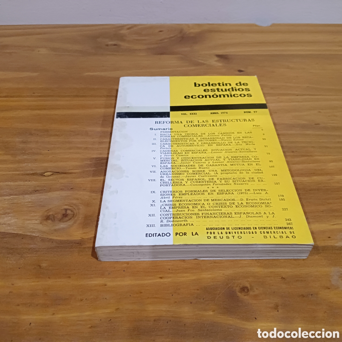 Second hand books: Reforma de las estructuras comerciales Num 97