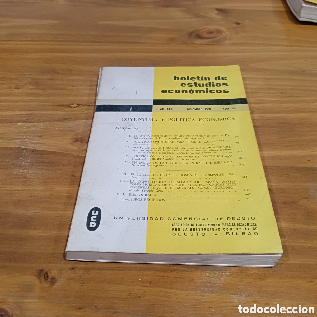 Second hand books: Coyuntura y pol&iacute;tica econ&oacute;mica Num 75.