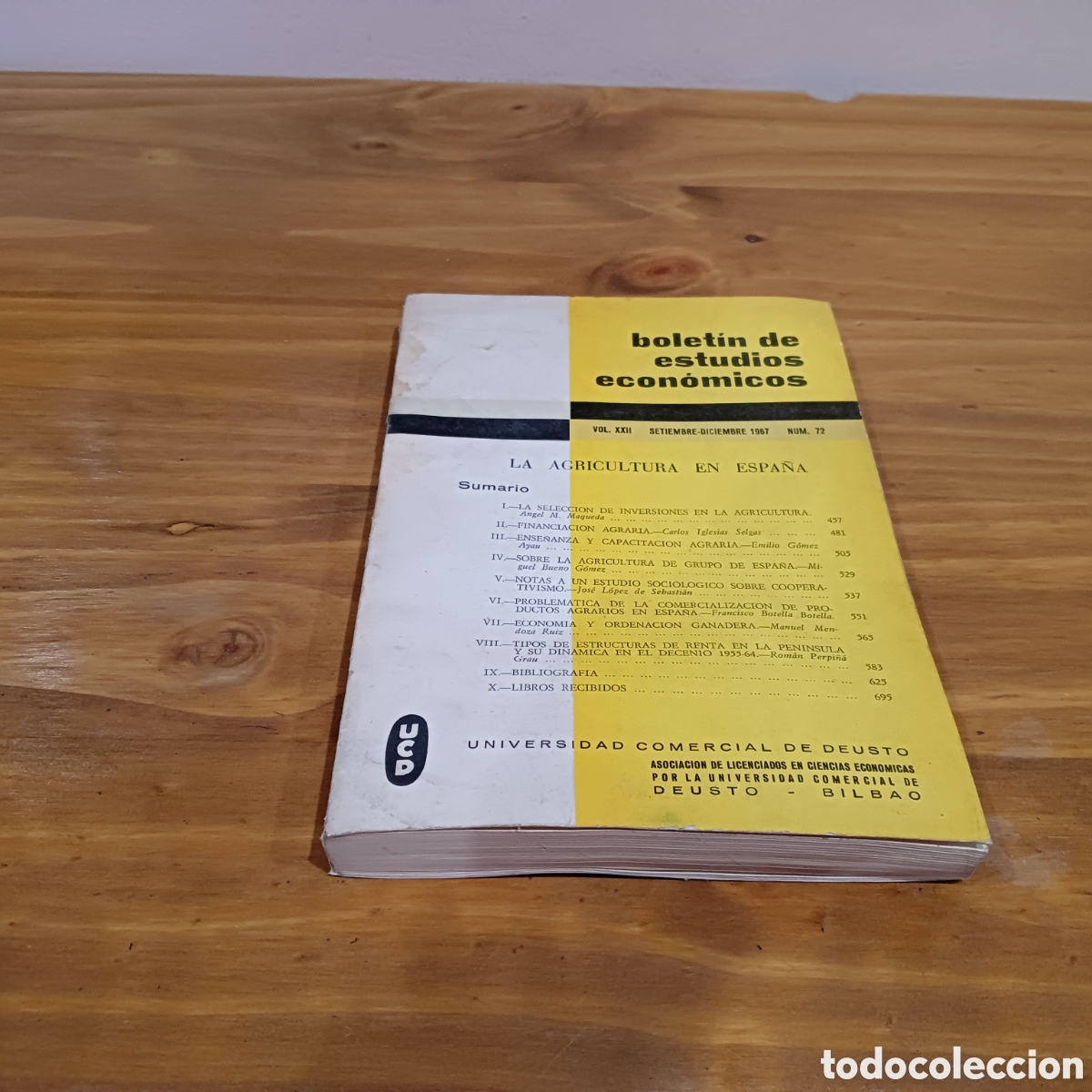 Second hand books: La agricultura en Espa&ntilde;a Num 72