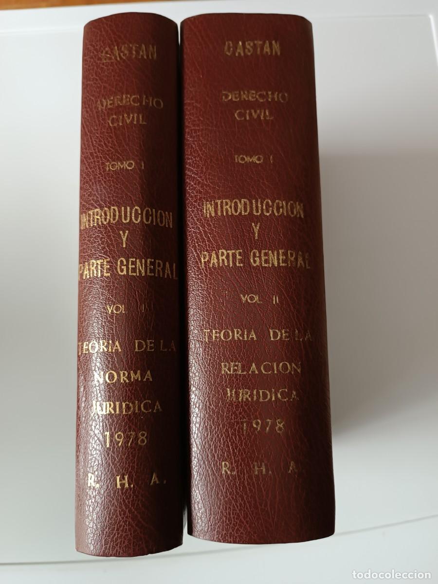 Second hand books: DERECHO CIVIL CASTAN INTRODUCCION Y PARTE GENERAL 2 TOMOS