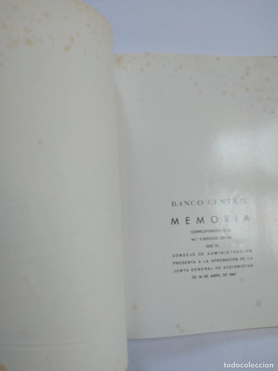 Libros de segunda mano: BANCO CENTRAL MEMORIA DEL EJERCICIO A&Ntilde;O DE 1966 - Foto 2