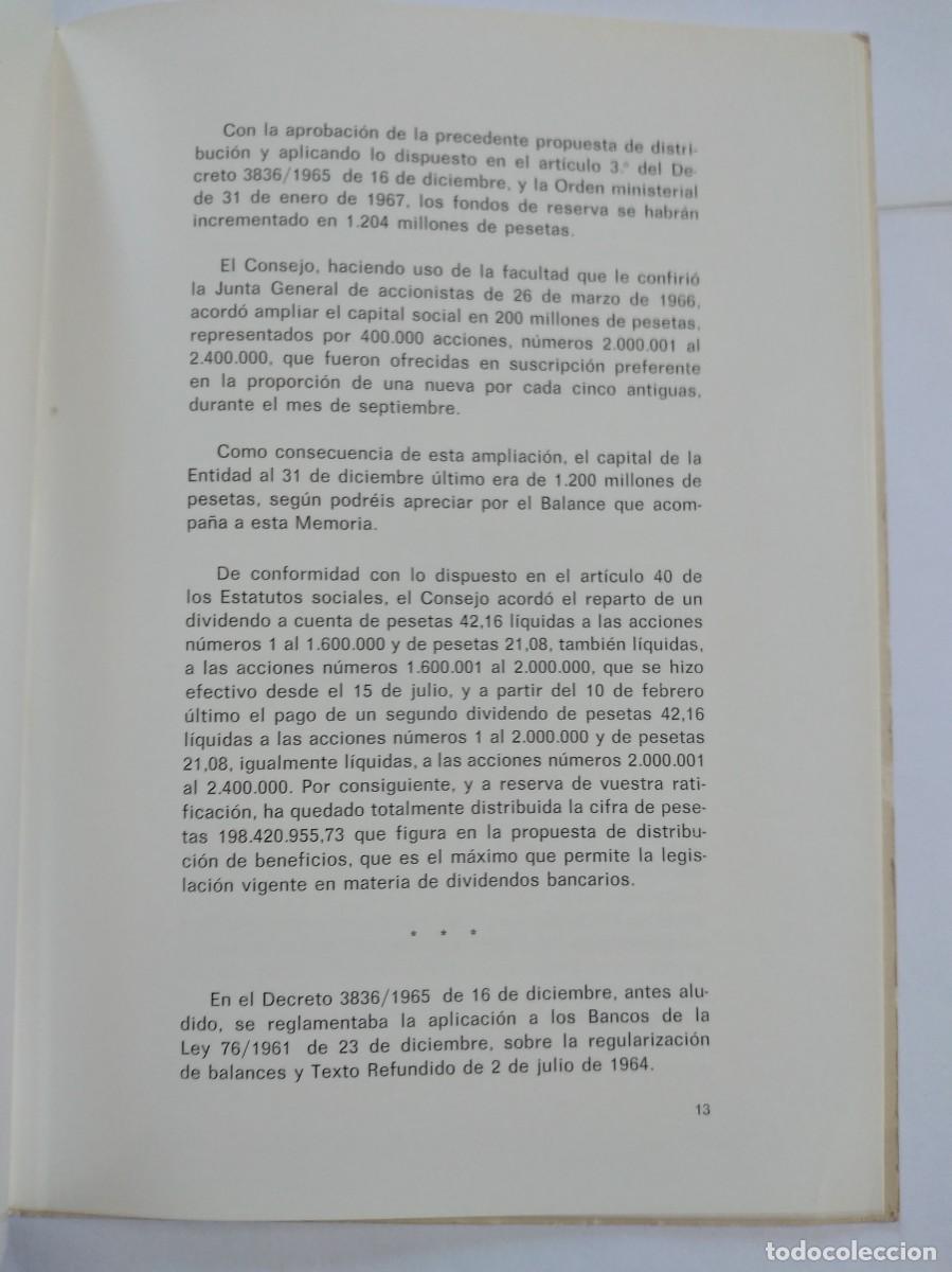Libros de segunda mano: BANCO CENTRAL MEMORIA DEL EJERCICIO A&Ntilde;O DE 1966 - Foto 3