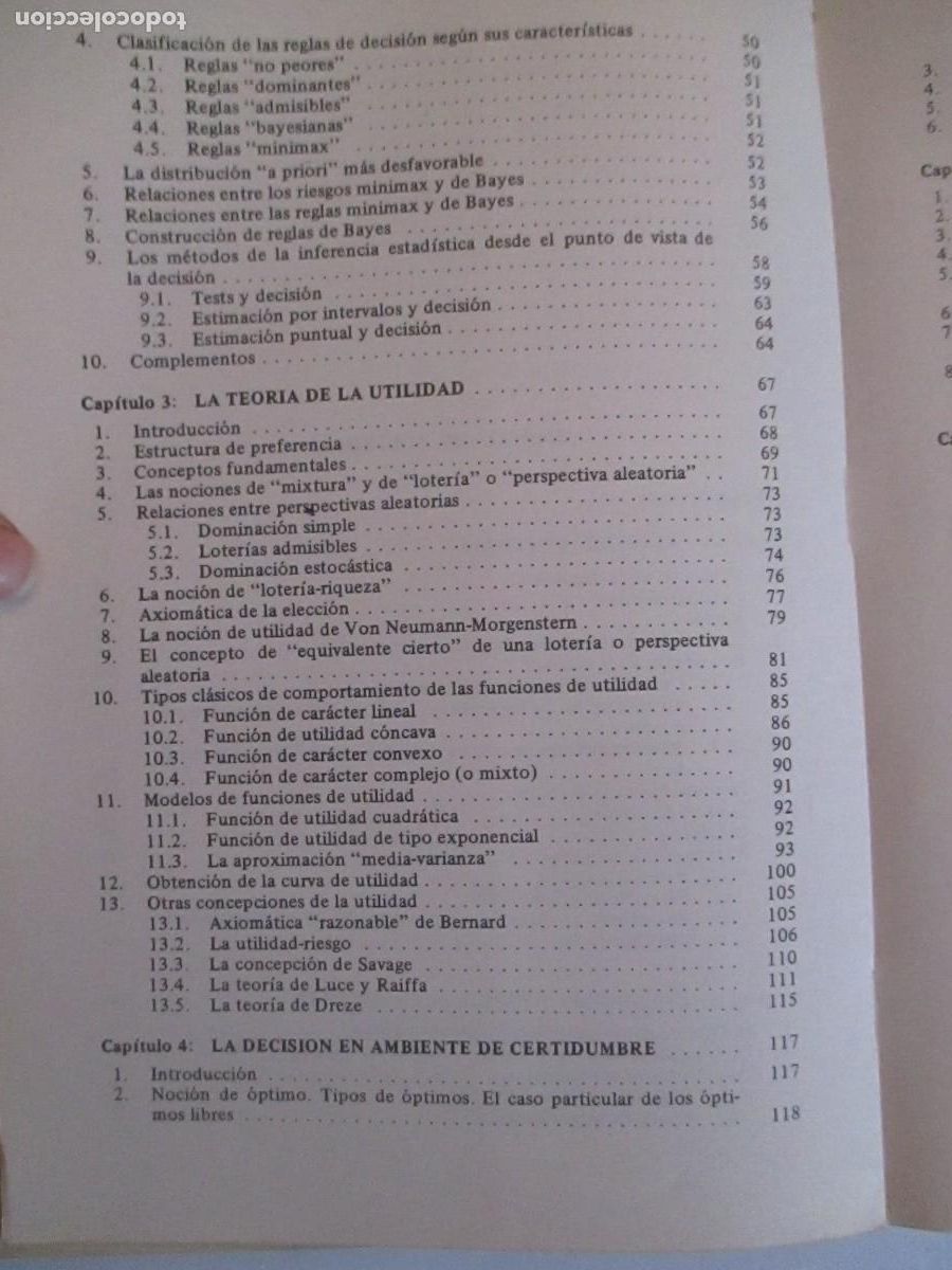 Libros de segunda mano: M. L&Oacute;PEZ CACHERO Teor&iacute;a de la decisi&oacute;n W30946 - Foto 3