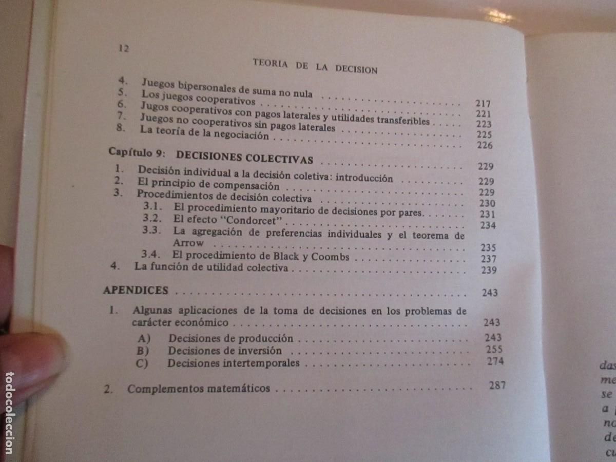 Libros de segunda mano: M. L&Oacute;PEZ CACHERO Teor&iacute;a de la decisi&oacute;n W30946 - Foto 5