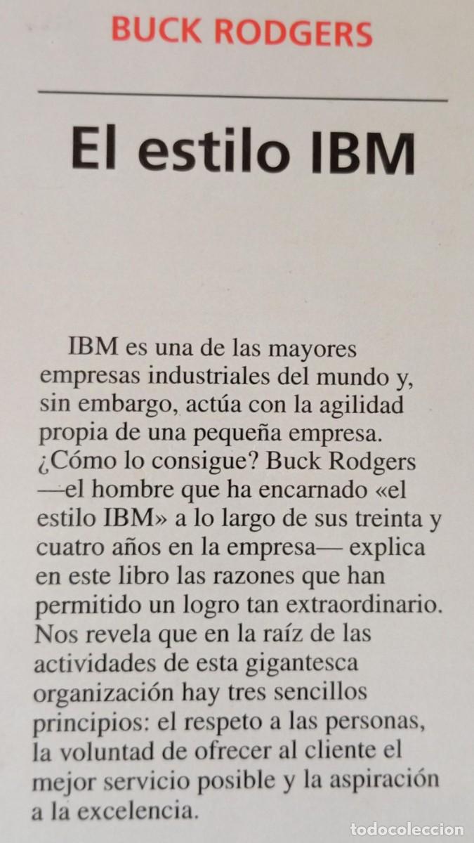 Libros de segunda mano: EL ESTILO IBM - BUCK RODGERS - Foto 2
