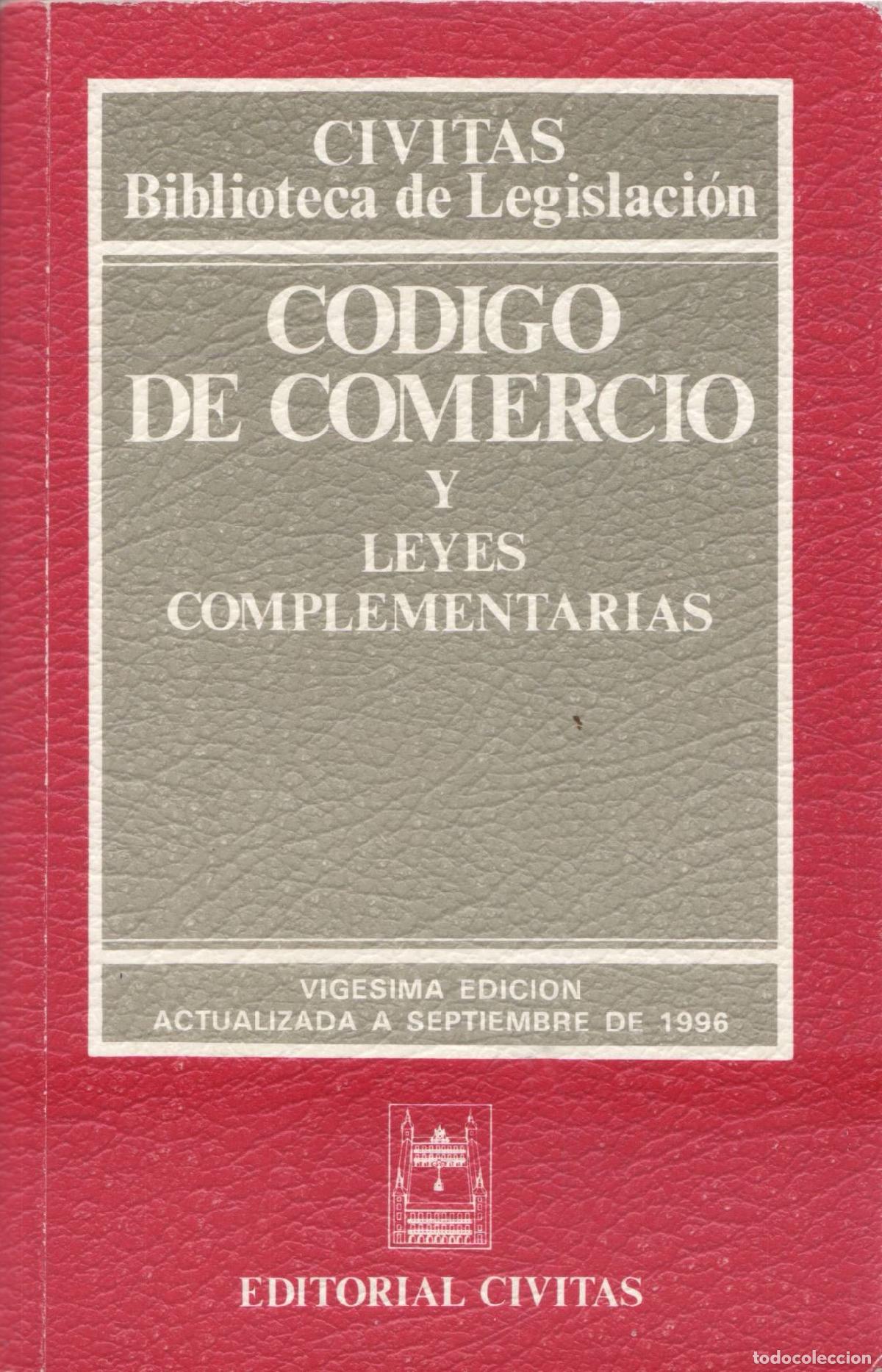 Libros de segunda mano: Codigo de comercio y leyes complementarias - Aparicio Gonzalez, Maria Luisa - Foto 1