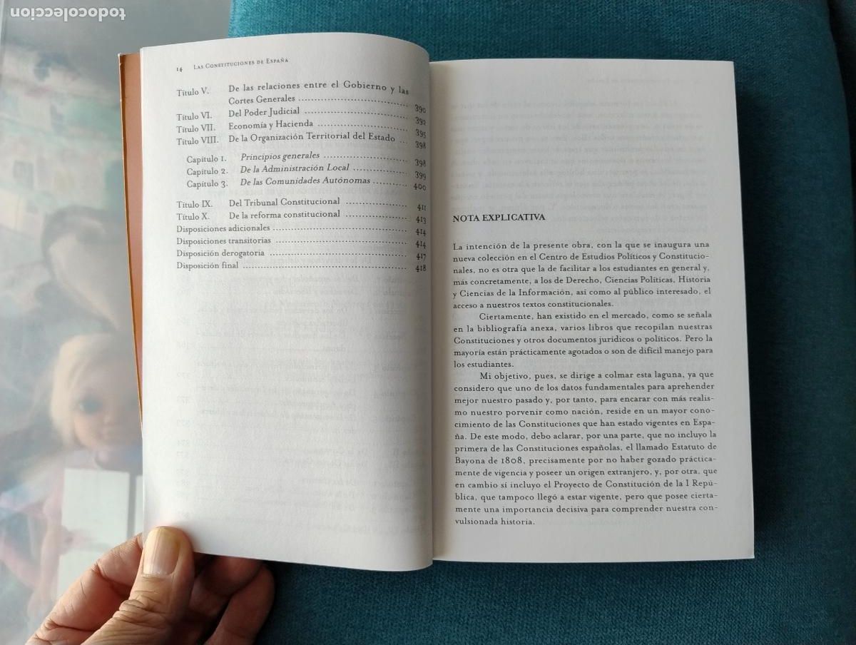 Libros de segunda mano: JORGE DE ESTEBAN - LAS CONSTITUCIONES DE ESPA&Ntilde;A - Foto 2