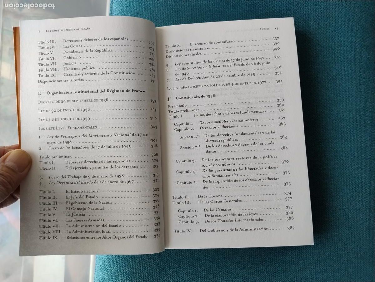 Libros de segunda mano: JORGE DE ESTEBAN - LAS CONSTITUCIONES DE ESPA&Ntilde;A - Foto 3