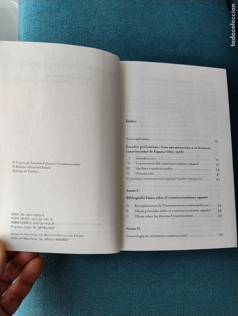 Libros de segunda mano: JORGE DE ESTEBAN - LAS CONSTITUCIONES DE ESPA&Ntilde;A - Foto 6