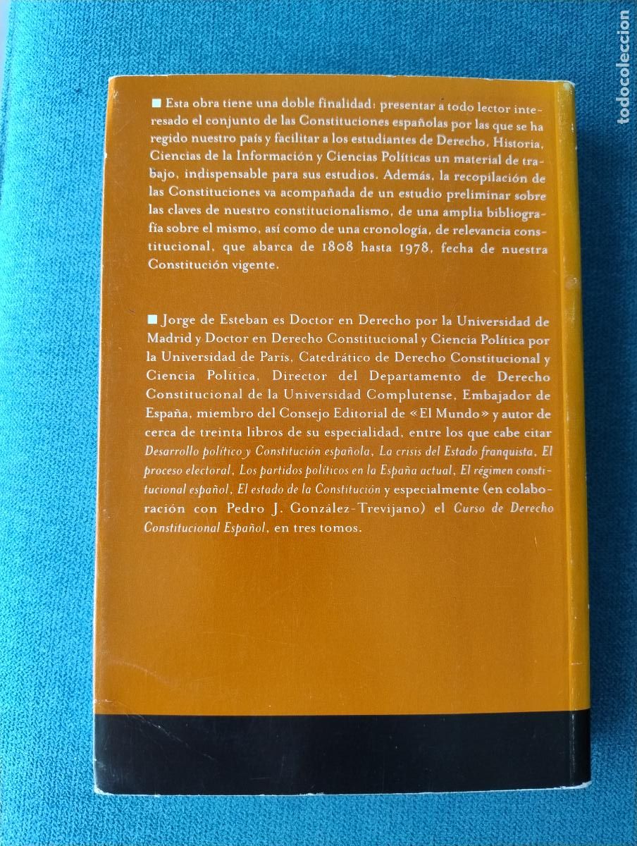 Libros de segunda mano: JORGE DE ESTEBAN - LAS CONSTITUCIONES DE ESPA&Ntilde;A - Foto 7