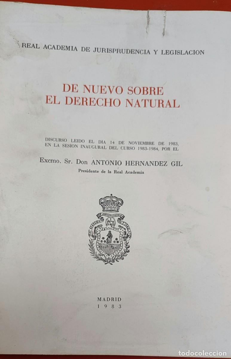 Libros de segunda mano: De nuevo sobre el derecho natural - Foto 1