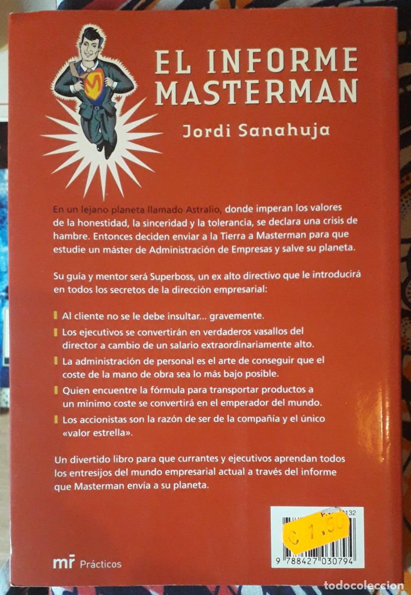 Libros de segunda mano: Jordi Sanahuja . El informe Masterman - Foto 2