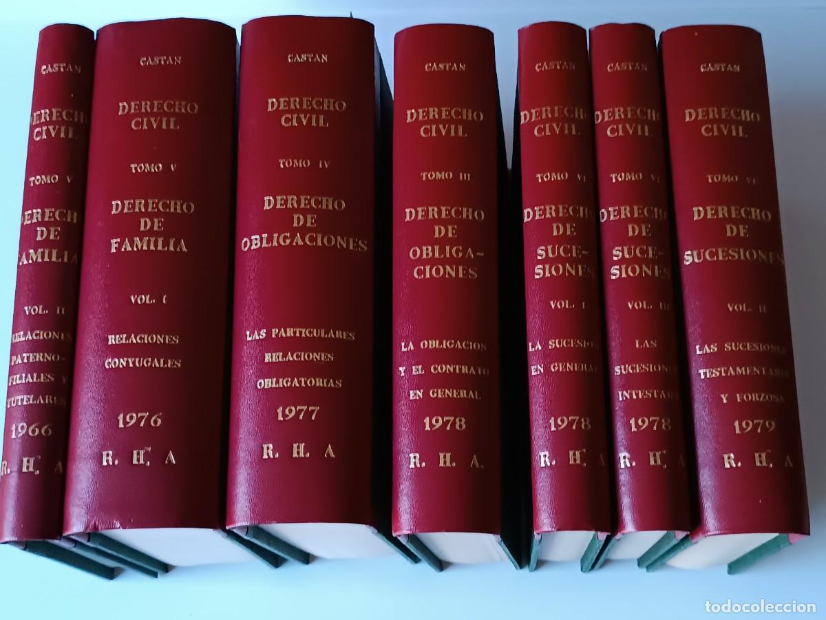 Gebrauchte B&uuml;cher: DERECHO CIVIL CASTAN 7 TOMOS VER FOTO