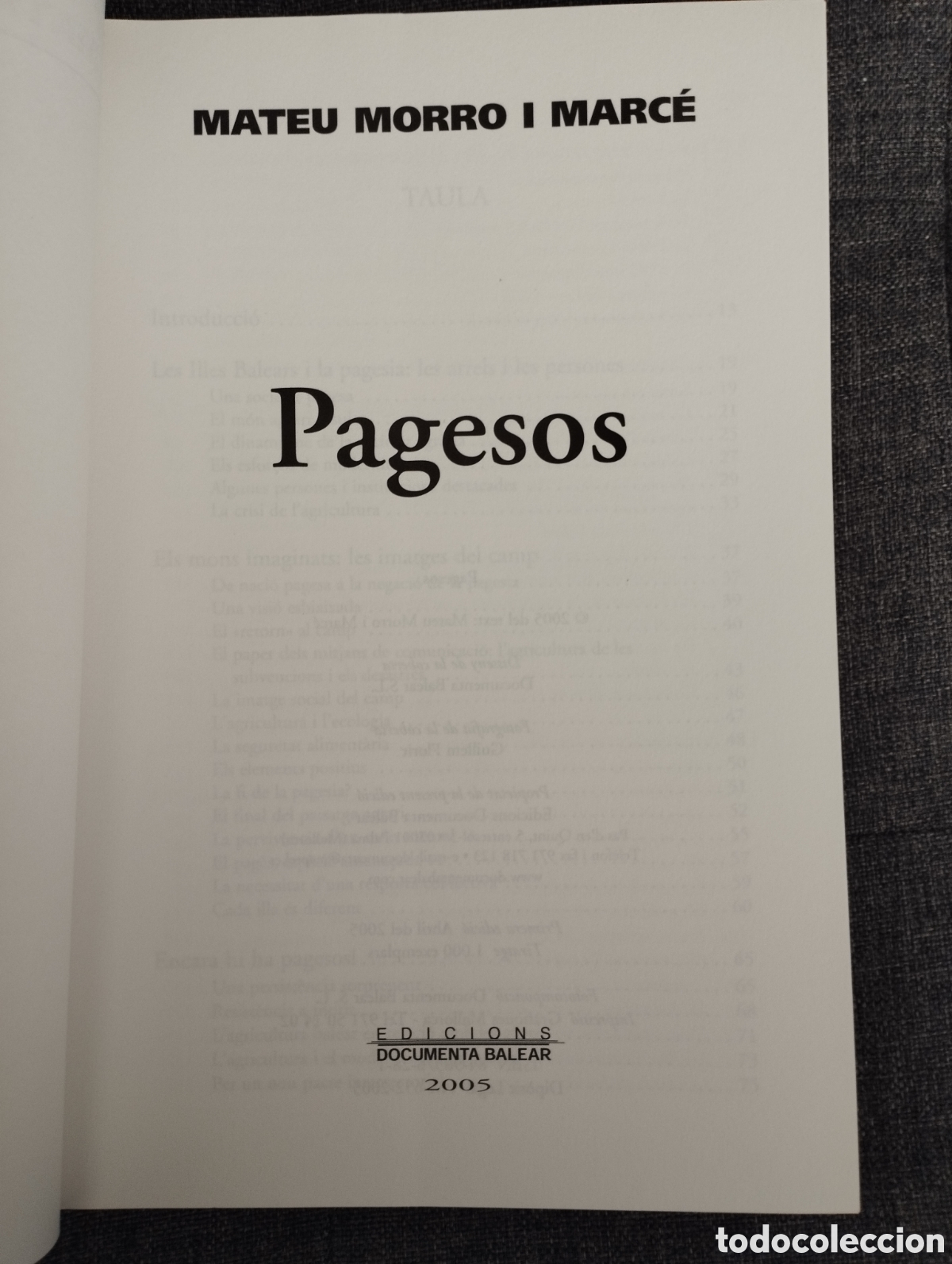 Libros de segunda mano: PAGESOS (MATEU MORRO I MARCE) - Foto 2