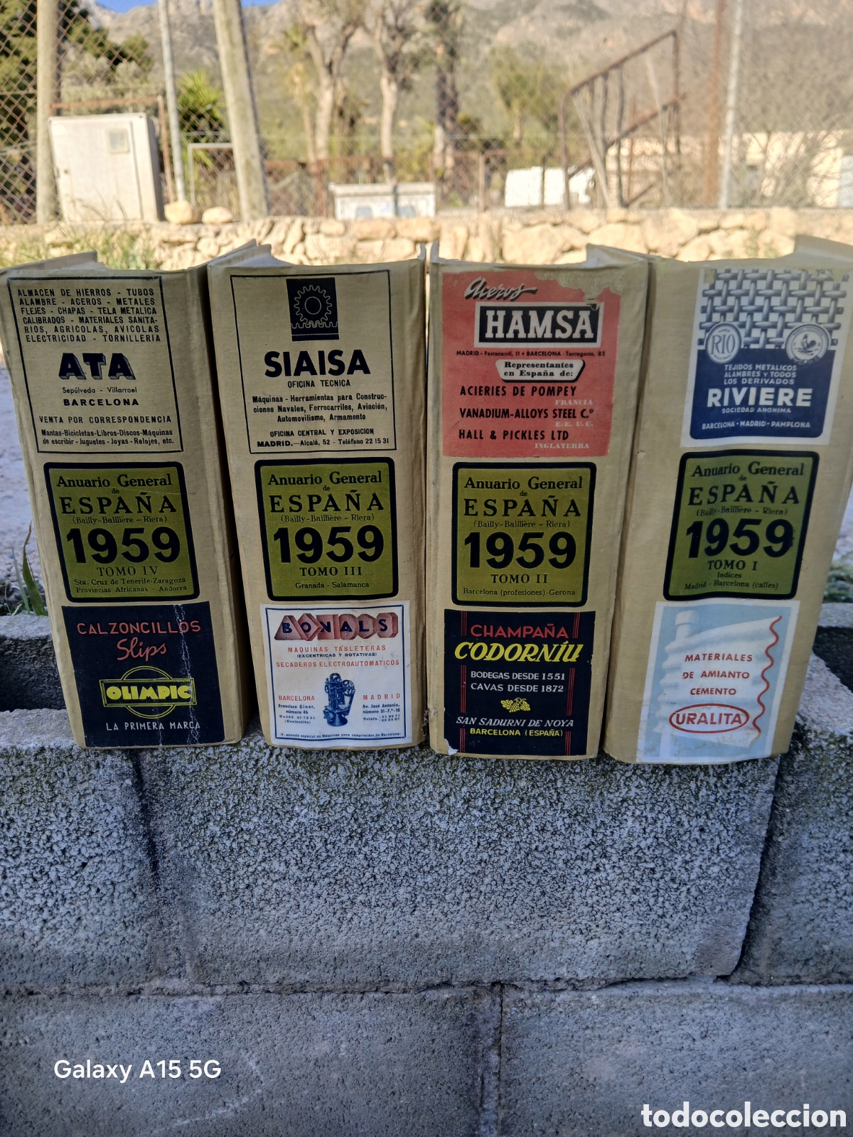 Libri di seconda mano: Anuario General - A&ntilde;o 1959 - Completo - 4 Tomos - Impecables - Antecesor de Paginas amarillas -