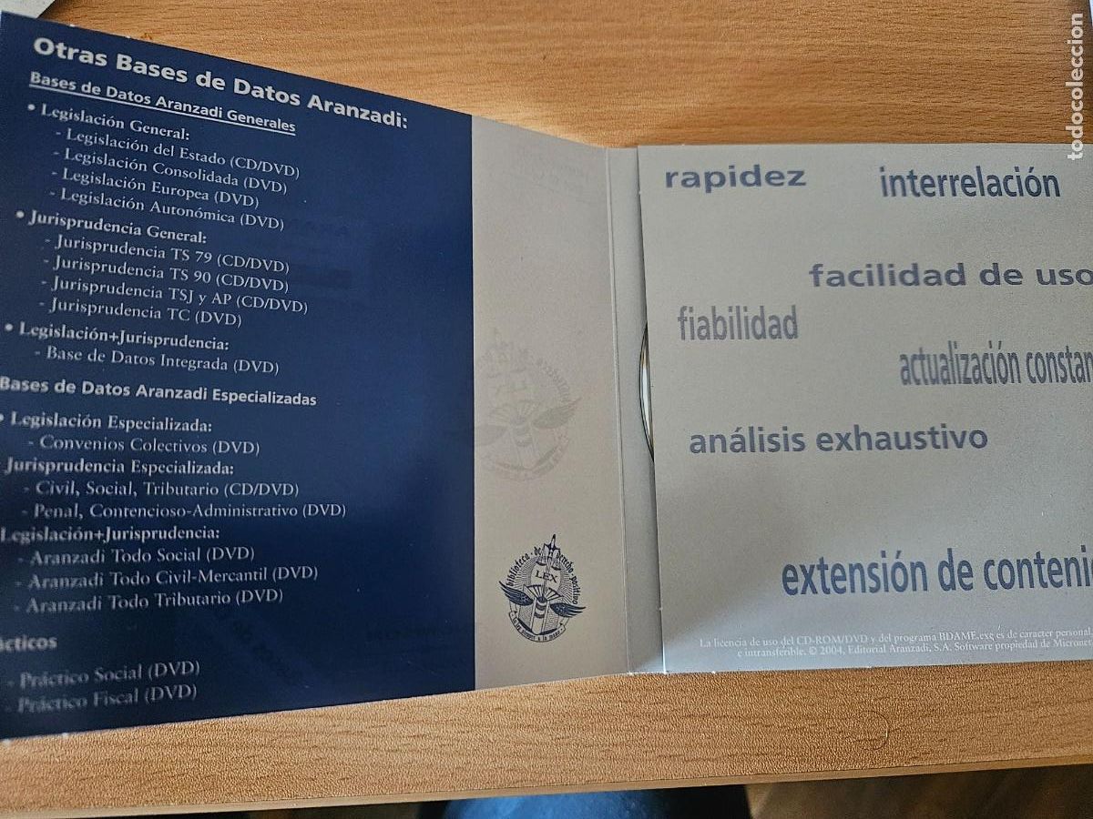 Libros de segunda mano: BASES DE DATOS PARA EL PODER JUDICIAL - 2005/3 Bases de datos generales - Aranzadi - DVD - CGPJ - Foto 3
